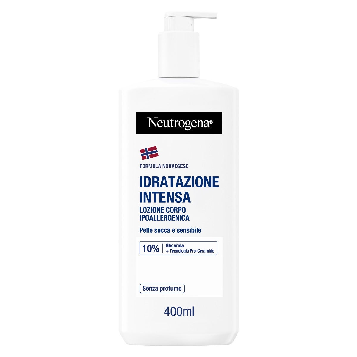 Neutrogena Crème Corps Hydratante Intense Sans Parfum pour Peaux Sèches et Sensibles avec Formule Norvégienne 400 ml