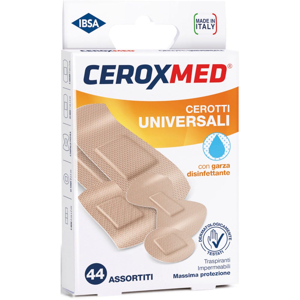 Ceroxmed Pansements universels assortis, 44 pièces