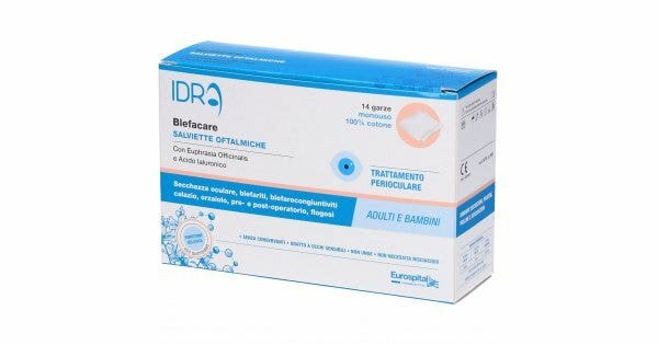 Blefacare Idra Compresses oculaires jetables 14 pièces à l'acide hyaluronique et à l'euphraise