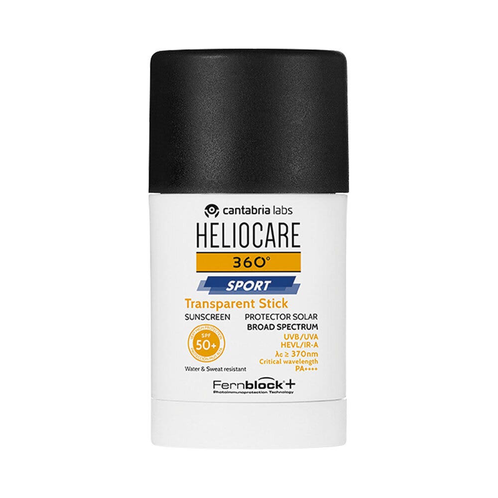 Heliocare 360° Sport Stick Transparent Protection Solaire SPF 50+ 25 g