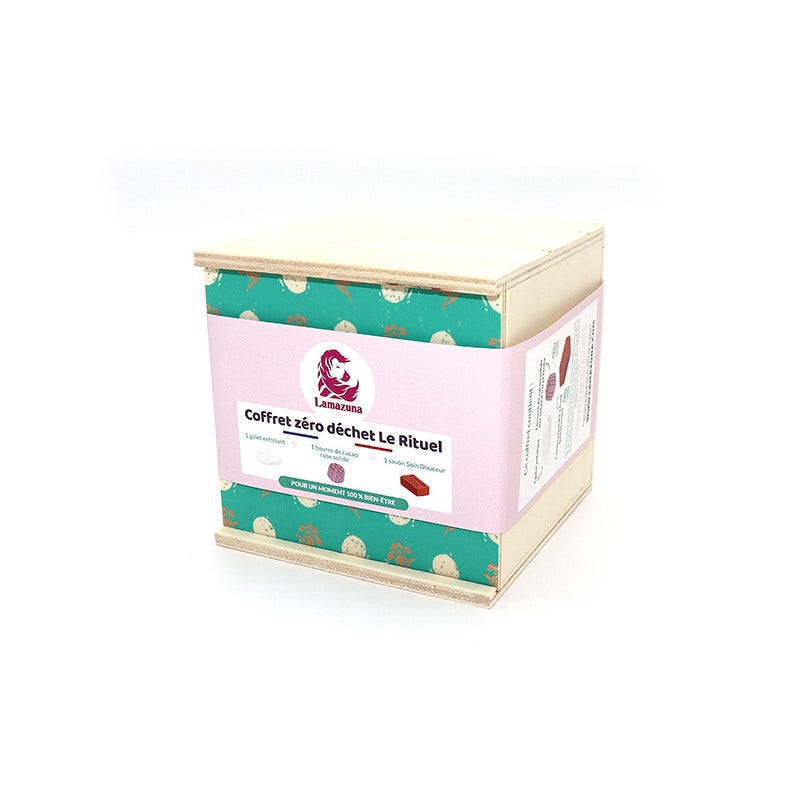 Lamazuna Coffret Pierre Exfoliante + Beurre de Cacao Solide + Savon