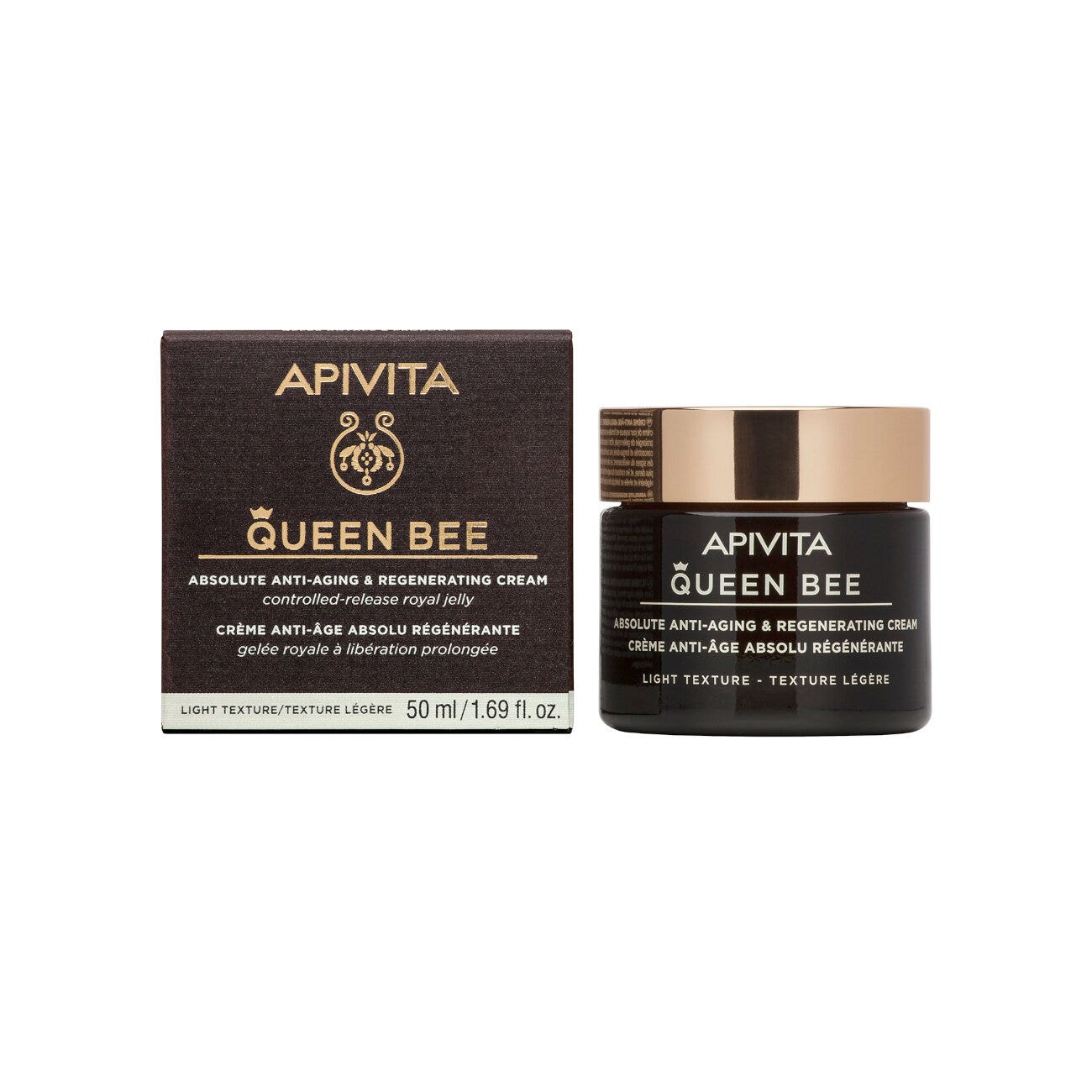 Apivita Queen Bee Light Crema Viso Anti-Età Assoluta&Rigenerante Texture Leggera 50ml