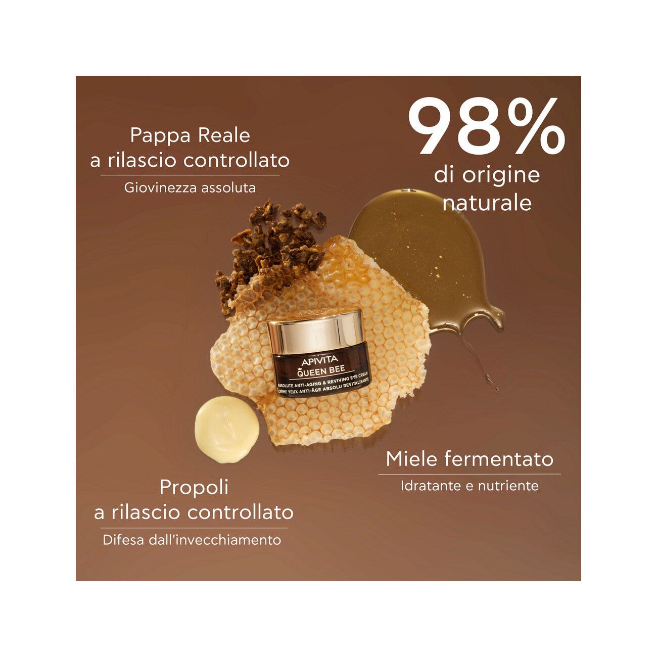 Apivita Queen Bee Eye Crema Occhi Anti-Età Assoluta&Rivitalizzante 15ml