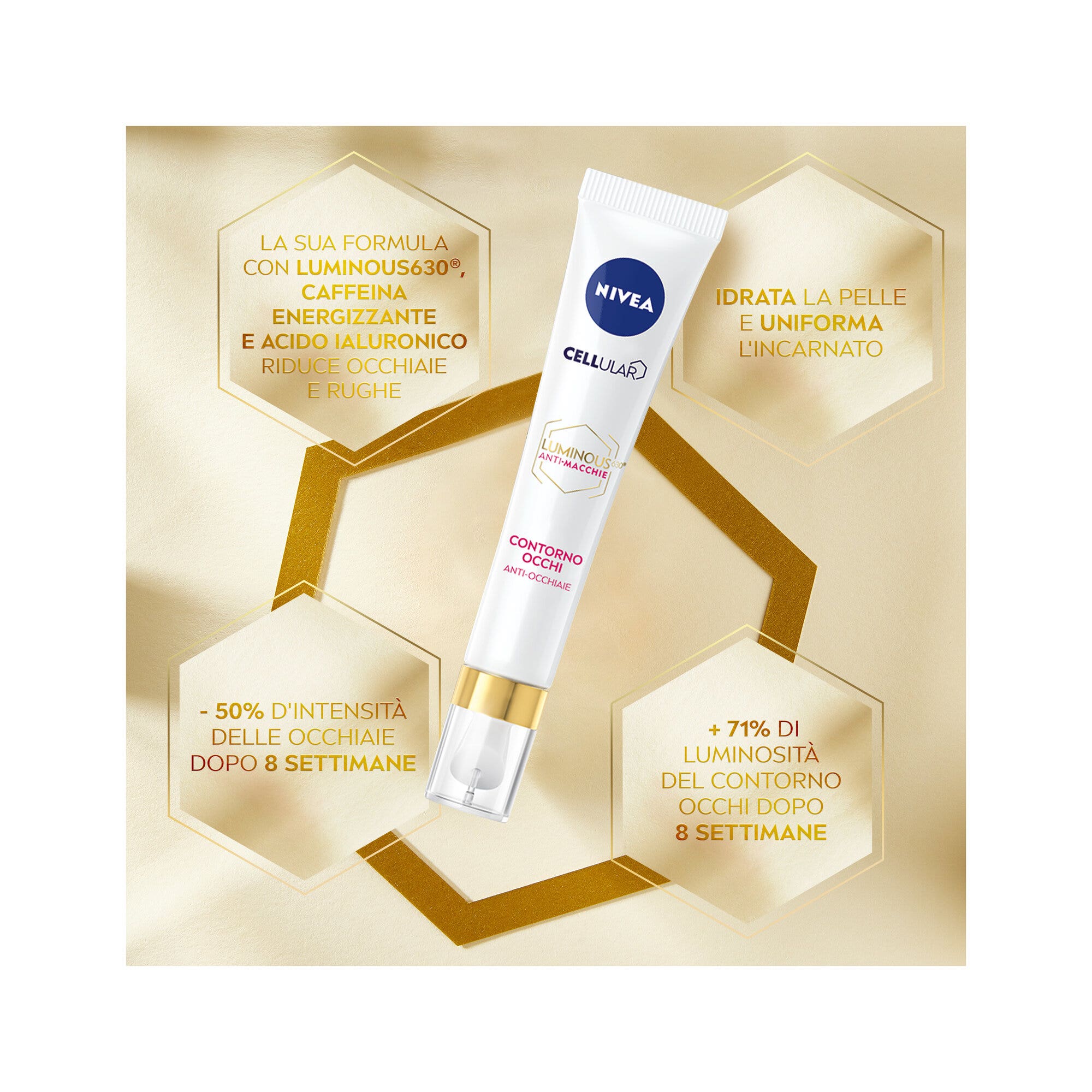 Nivea Cellular Luminous630 Anti-macchie Contorno Occhi Antirughe E Occhiaie 15ml