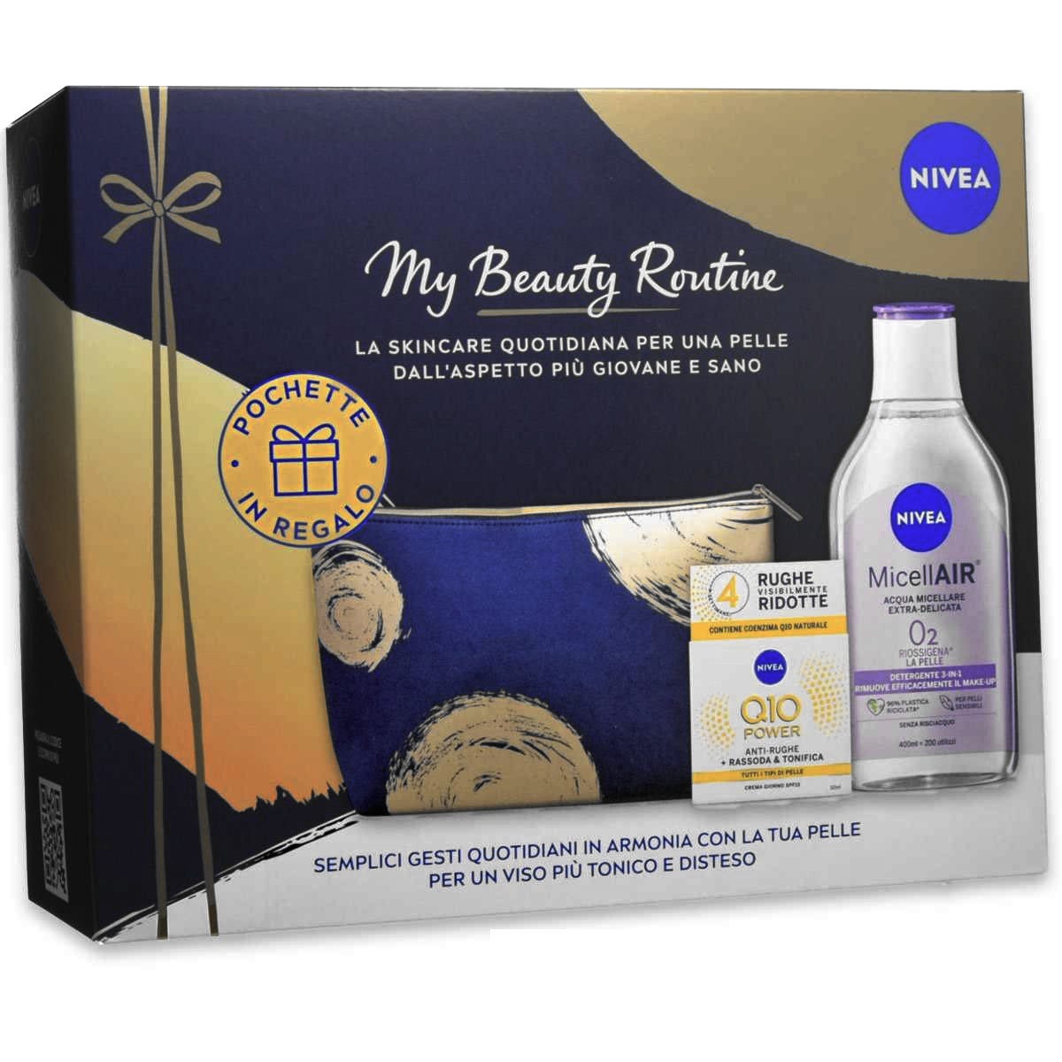 Nivea Cofanetto Crema Viso Q10 50ml + Acqua Micellare 400ml