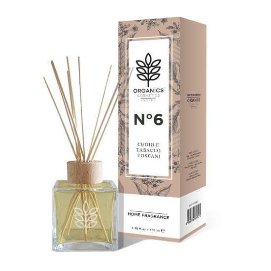 Organics Cosmetics Parfum d'ambiance N°6 Cuir et tabac toscans 100 ml