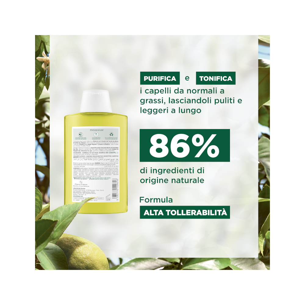 Klorane Shampooing à la pulpe de cèdre léger 200 ml