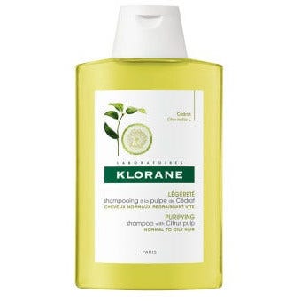Klorane Shampooing au cèdre purifiant pour cheveux normaux à gras 400 ml