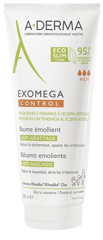 A-Derma Exomega Control Baume Émollient Anti-démangeaisons 200 ml