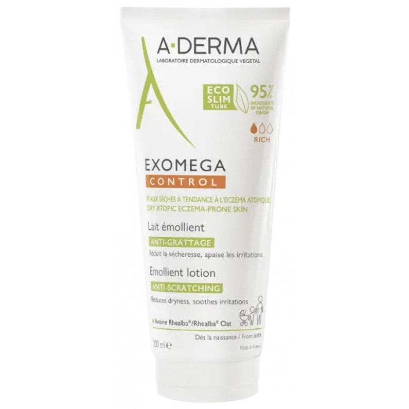 A-Derma Exomega Control Lait Émollient Anti-Démangeaisons 200 ml