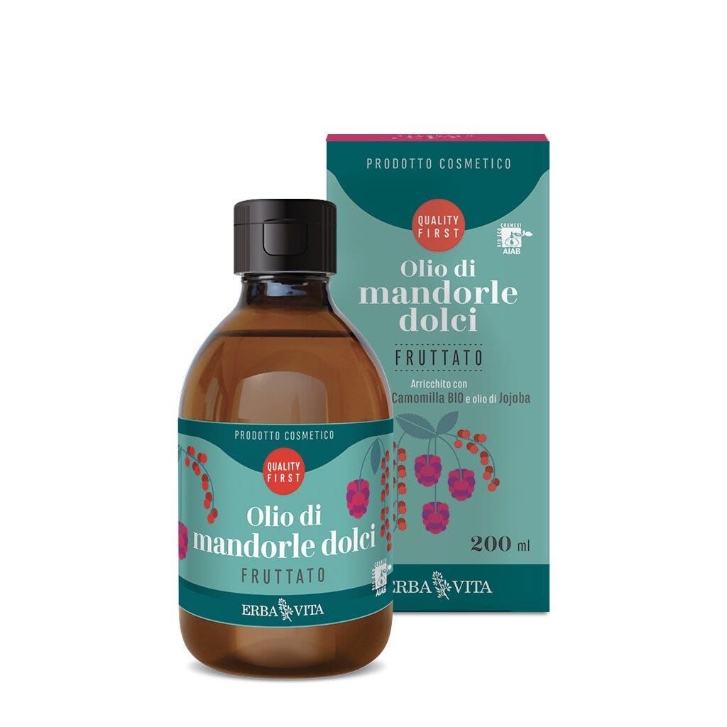 Erba Vita Huile d'amandes douces fruitée, produit cosmétique pour le corps 200 ml