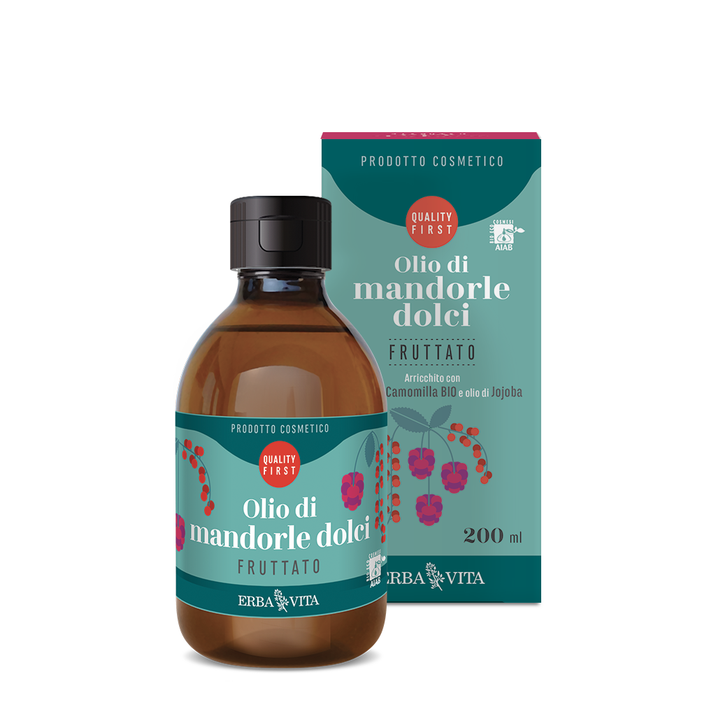 Erba Vita Huile d'amandes douces fruitée, produit cosmétique pour le corps 200 ml