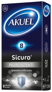 Akuel Sicuro Profilattico Più Resistente 8 Pezzi