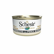 Schesir Tonnetto au poisson blanc, nourriture humide pour chats adultes, boîte de 85 g