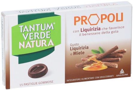 Tantum Verde Natura Réglisse et Miel 15 pastilles gélifiées