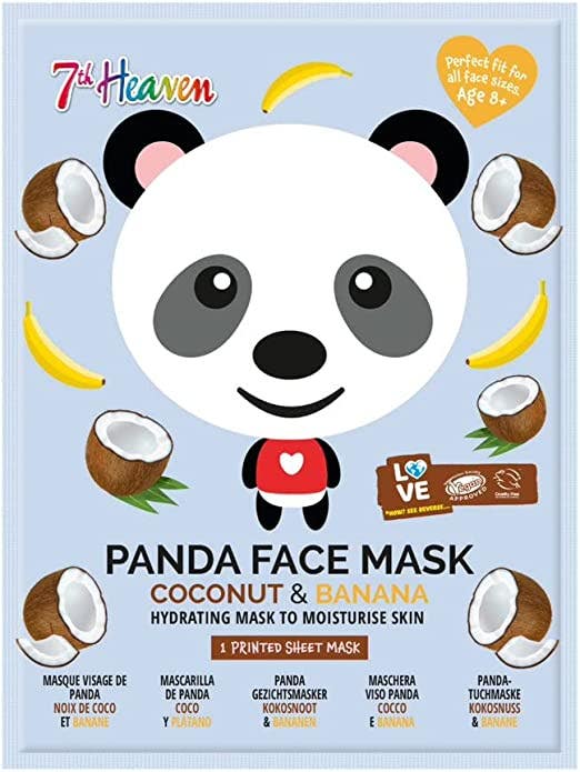 7th Heaven Masque en tissu pour le visage imprimé panda adultes/enfants 8 ans et plus