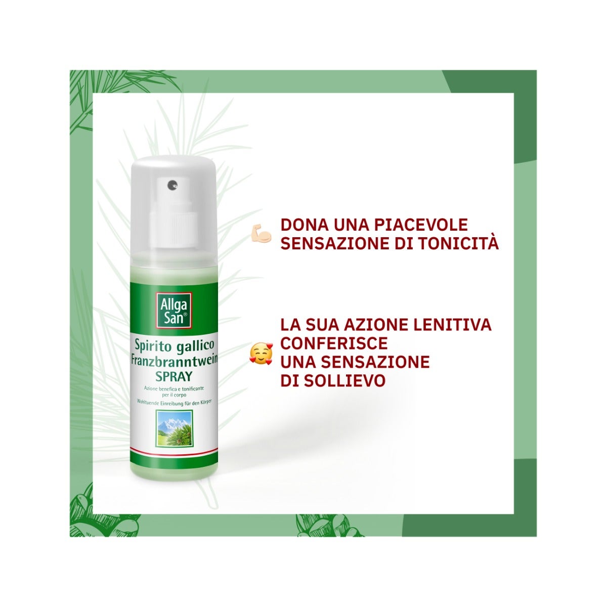 AllgaSan Spirito Gallico Spray Frizione Corpo Per Schiena 100ml