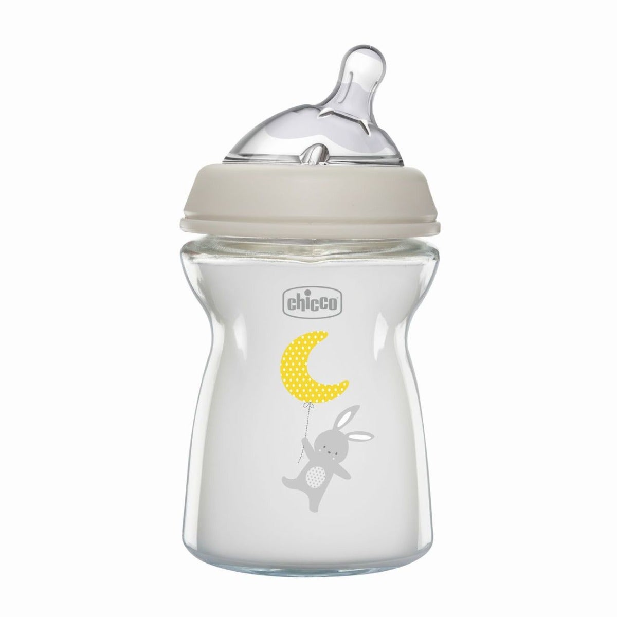 Chicco Biberon en verre Natural Feeling à débit lent 250 ml 0M+
