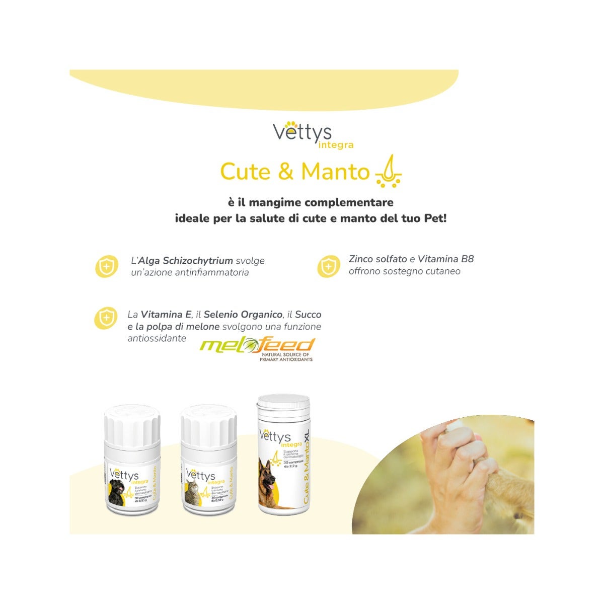 Vettys Integra Cute&Manto Per Gatti 30 Compresse