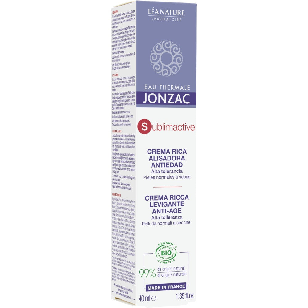 Eau Thermale Jonzac Crema Ricca Levigante Anti-Age Sublimactive Viso 40ml
