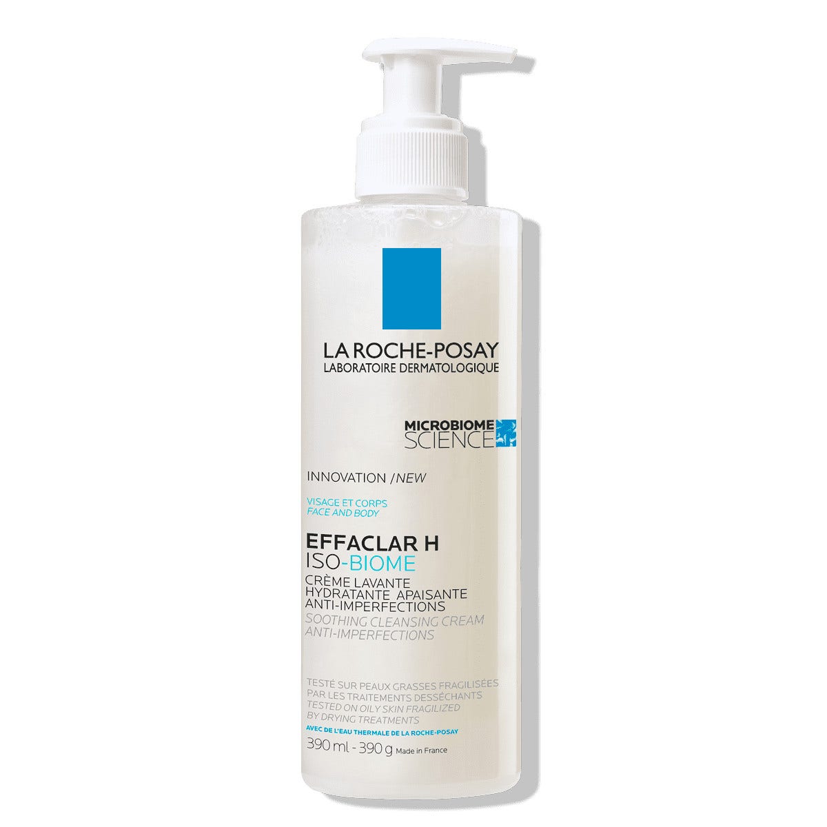 La Roche-Posay Effaclar H Iso-Biome Crème Nettoyante Visage 390 ml