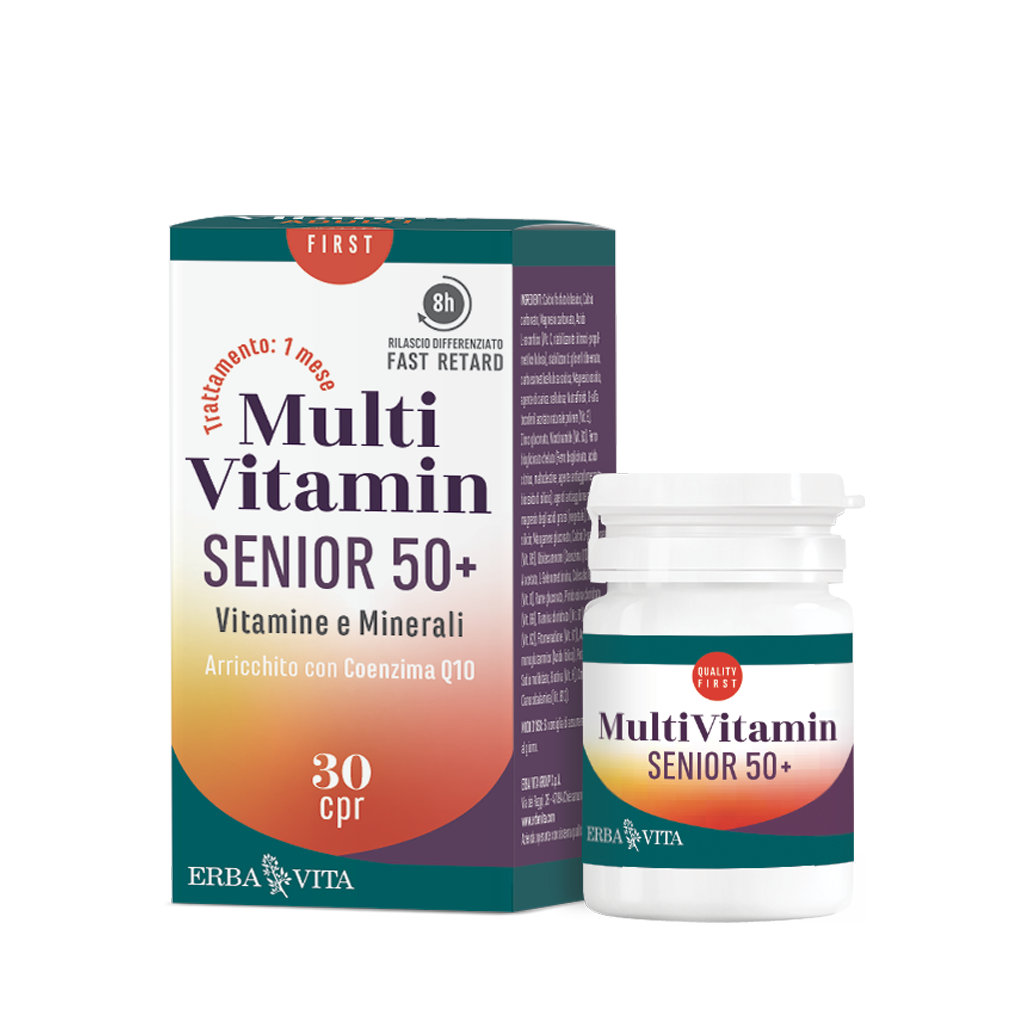 Erba Vita MultiVitamin Senior 50+ Vitamines et minéraux 30 comprimés