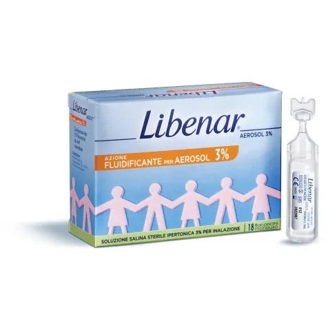 Libenar Solution saline hypertonique 3 % pour inhalation, 30 ampoules en aérosol