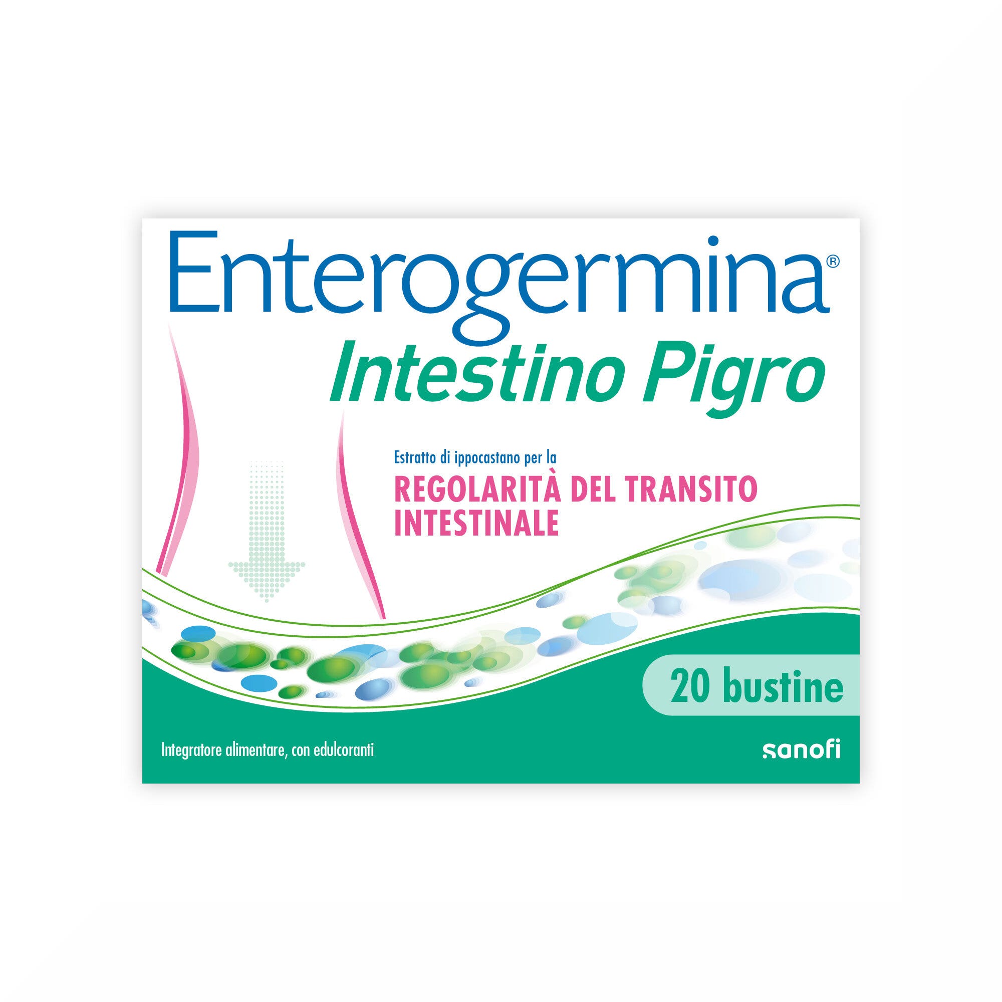 Enterogermina Intestin Paresseux Ferments Lactiques Probiotiques Prébiotiques Complément Alimentaire pour la Régularité Intestinale 20 Sachets