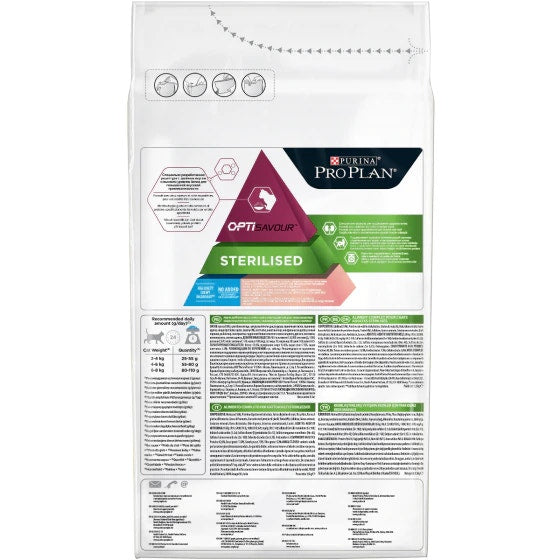 Purina Pro Plan Sterilised Optisavour Adult Croquettes pour chat au cabillaud et à la truite, sac de 1,5 kg