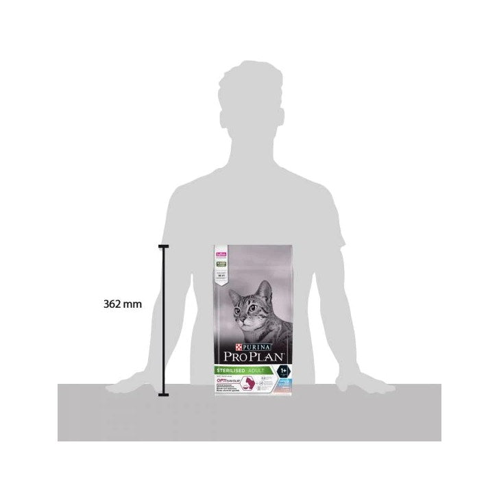 Purina Pro Plan Sterilised Optisavour Adult Croquettes pour chat au cabillaud et à la truite, sac de 1,5 kg