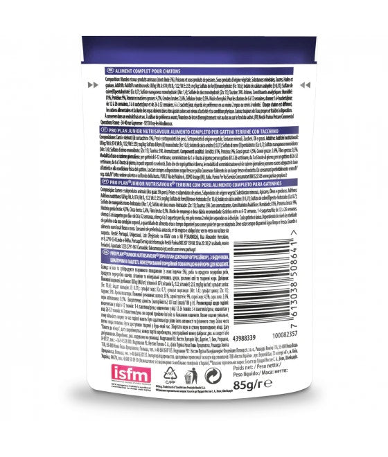 Purina Pro Plan Nutri Savour Junior Chat Morceaux de dinde en mousse Sachet 85 g