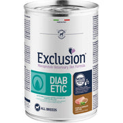 Exclusion Monoprotein Veterinary Diet Formula Diabetic Aliments humides Porc/Sorgho/Pois pour chiens adultes 400 g