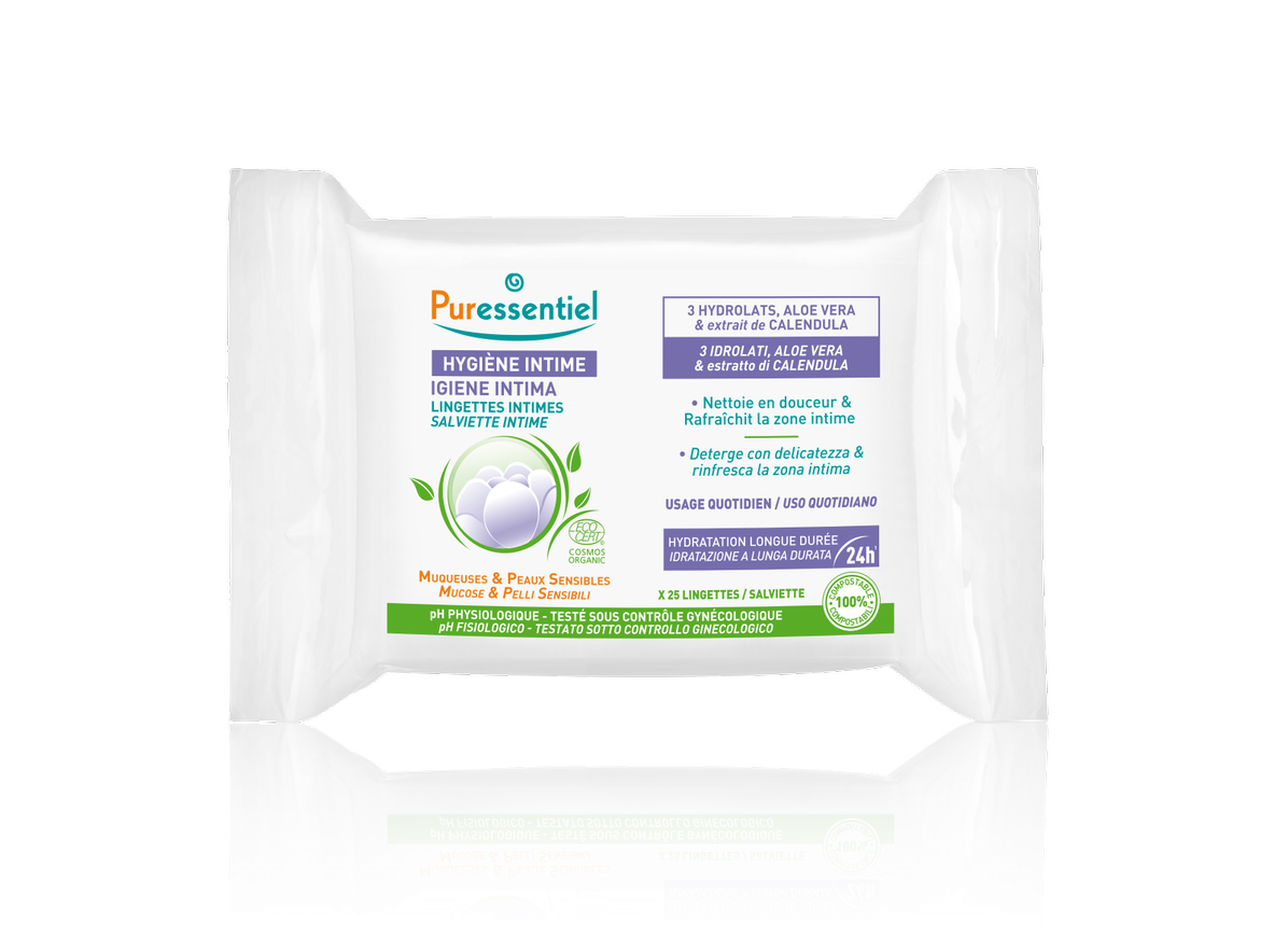 Puressentiel Lingettes intimes rafraîchissantes, 25 pièces