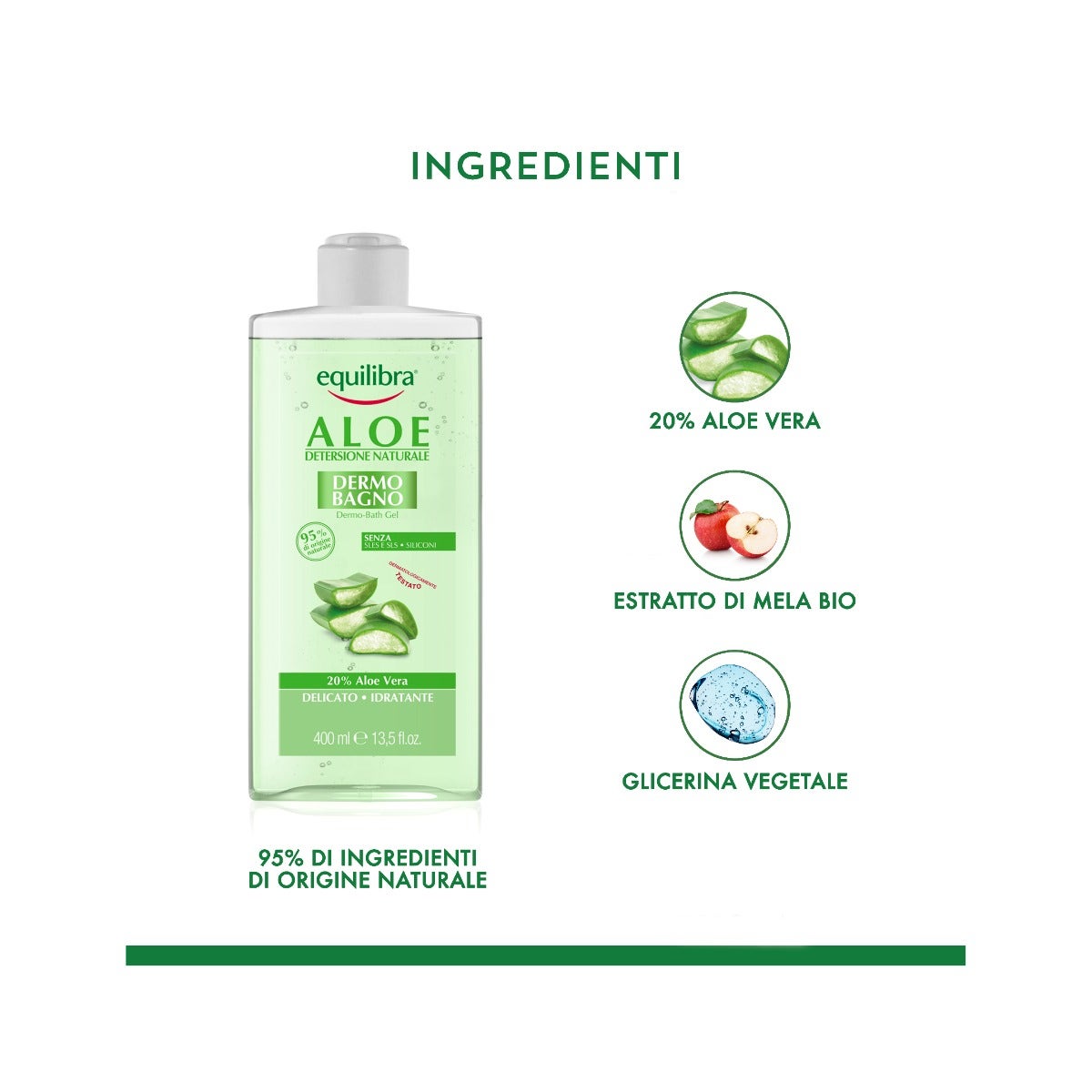 Equilibra Aloe Dermo-Bagno 400ml