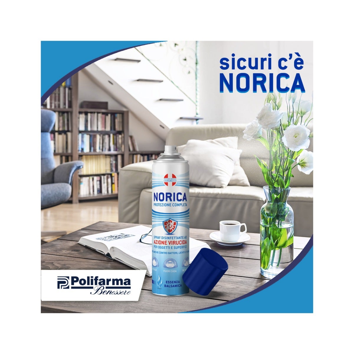 Norica Protection complète Spray désinfectant à action virucide pour surfaces 300 ml