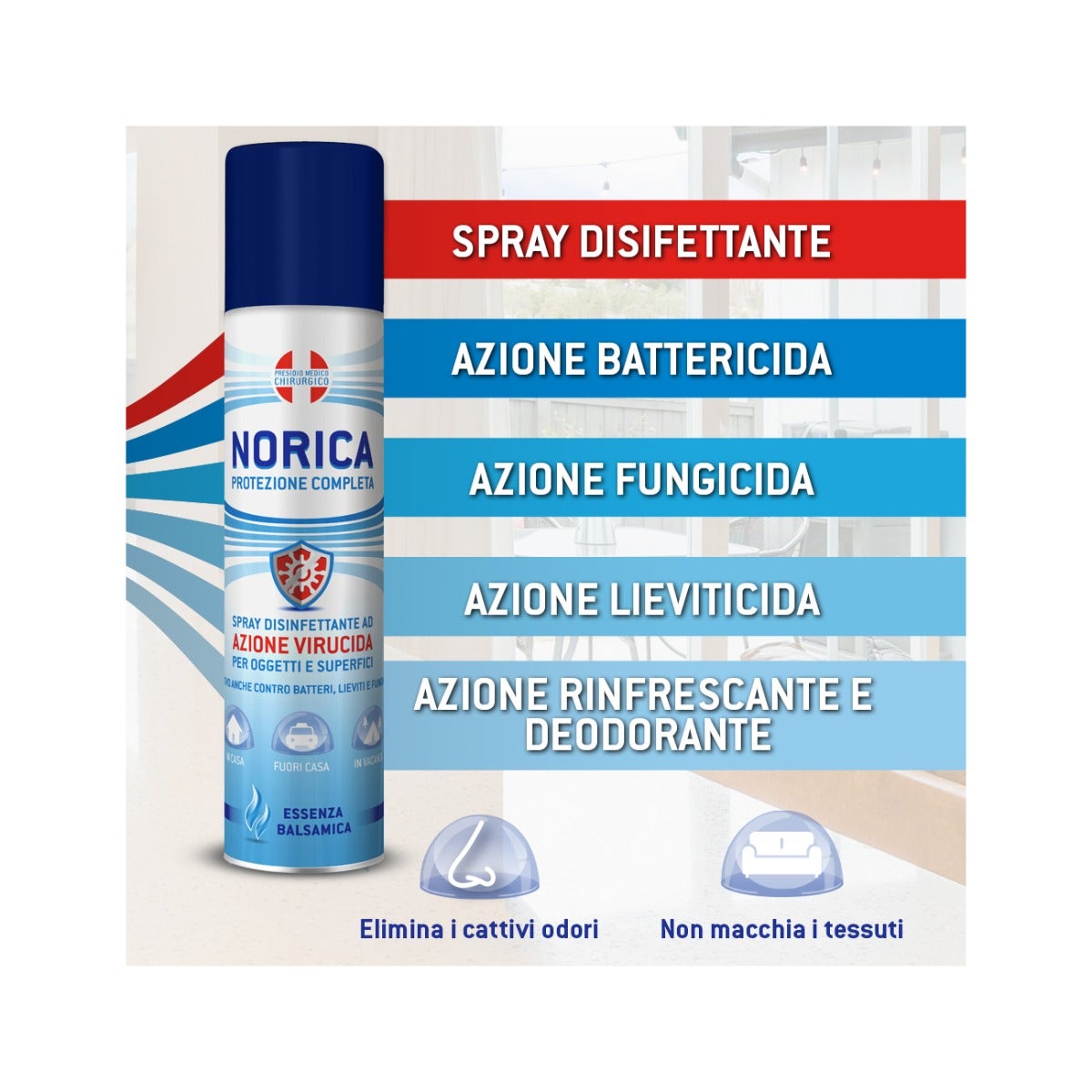 Norica Protection complète Spray désinfectant à action virucide pour surfaces 300 ml