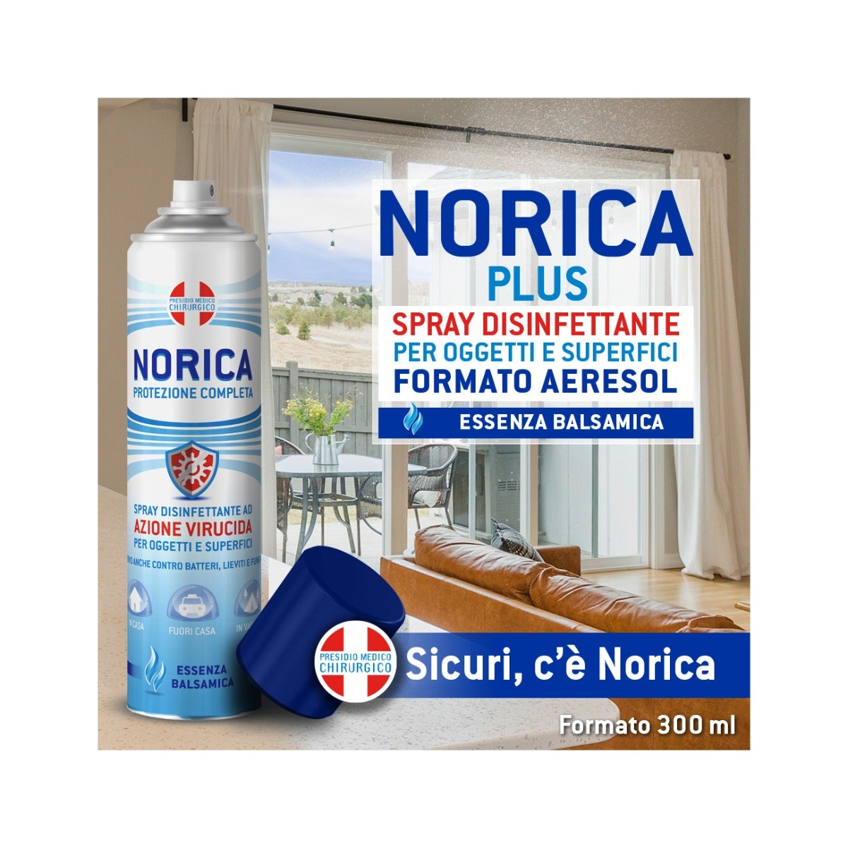 Norica Protection complète Spray désinfectant à action virucide pour surfaces 300 ml