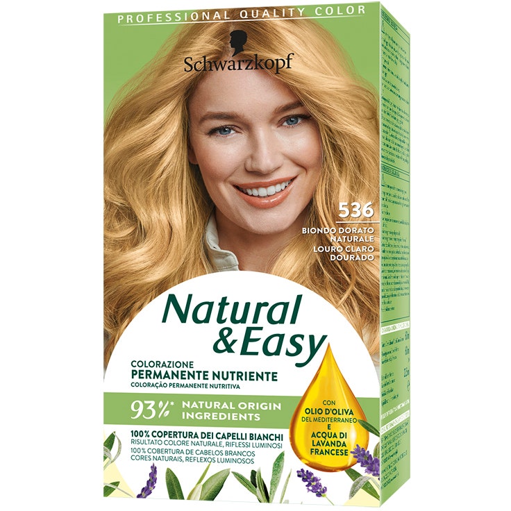 Schwarzkopf Natural Easy Tinta Capelli 536 Biondo Dorato