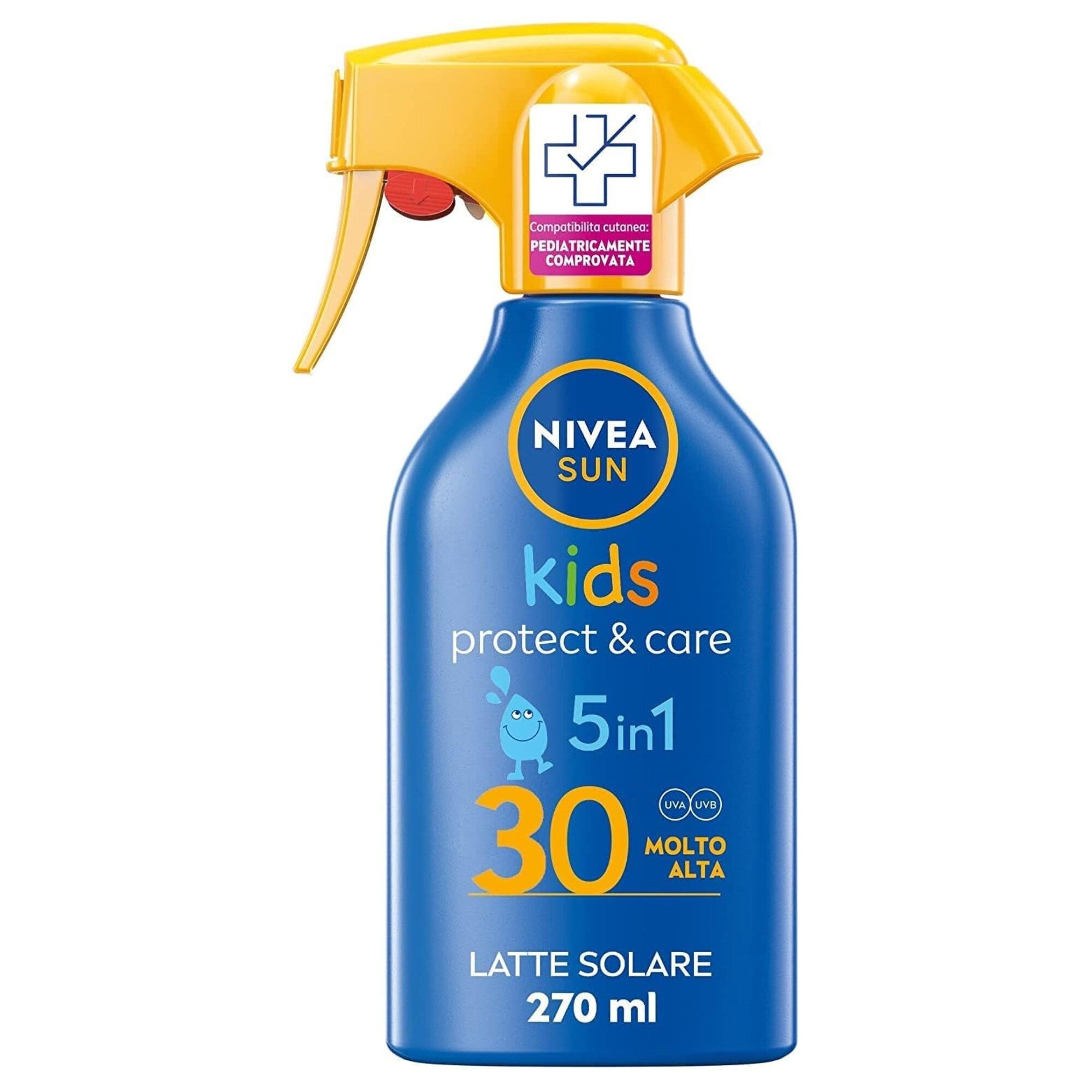 Nivea Sun Spray solaire Kids Protect & Care SPF30 Crème solaire pour enfants résistante à l'eau 270 ml