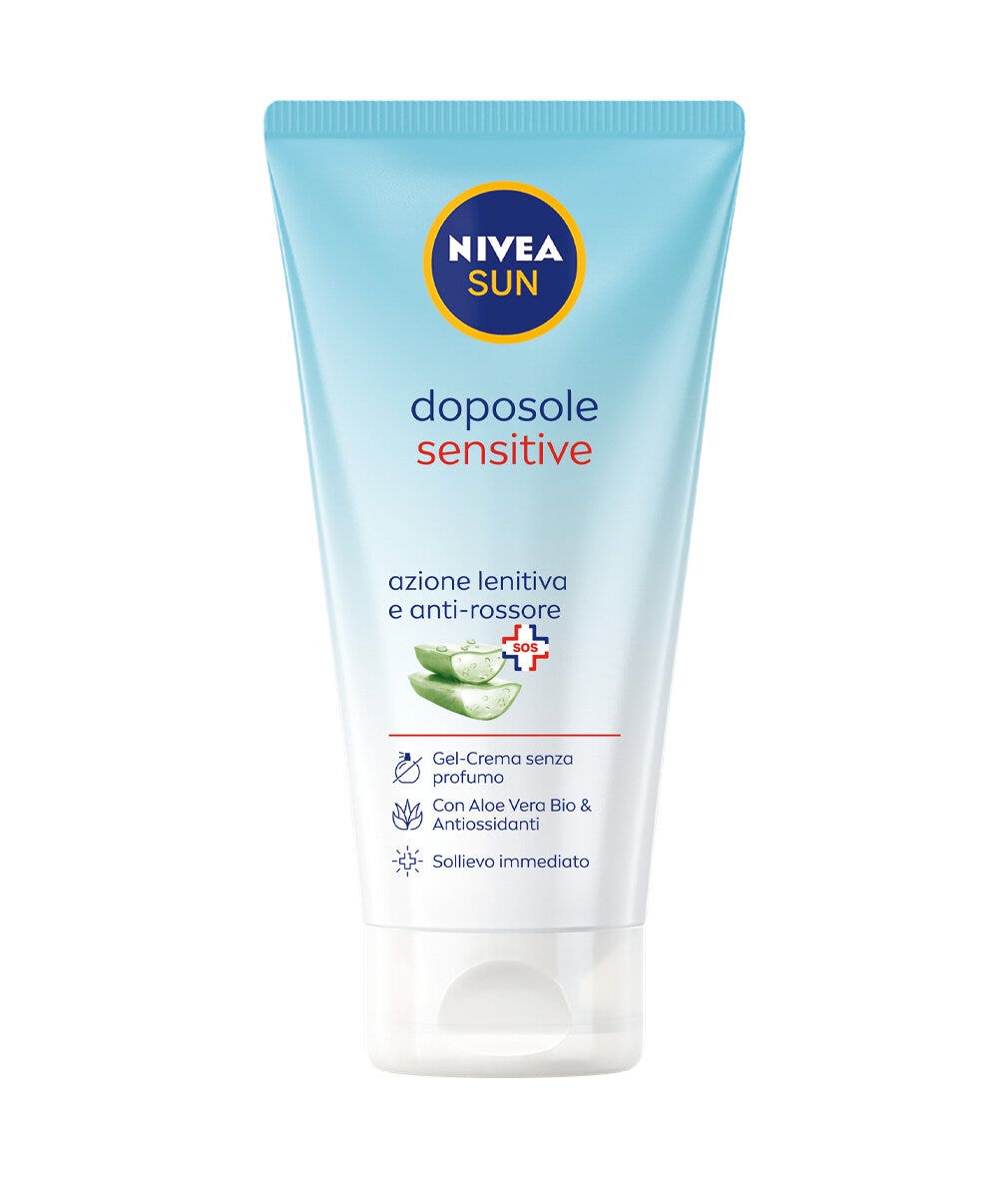 Nivea Sun Gel Crème Après-Soleil Sensitive Après-Soleil pour Peaux Sensibles Rafraîchissante et Apaisante 175 ml