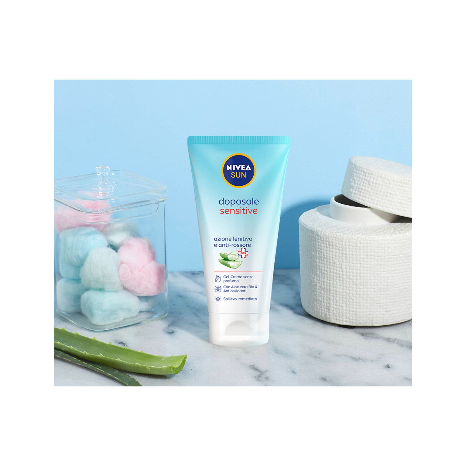 Nivea Sun Gel Crème Après-Soleil Sensitive Après-Soleil pour Peaux Sensibles Rafraîchissante et Apaisante 175 ml