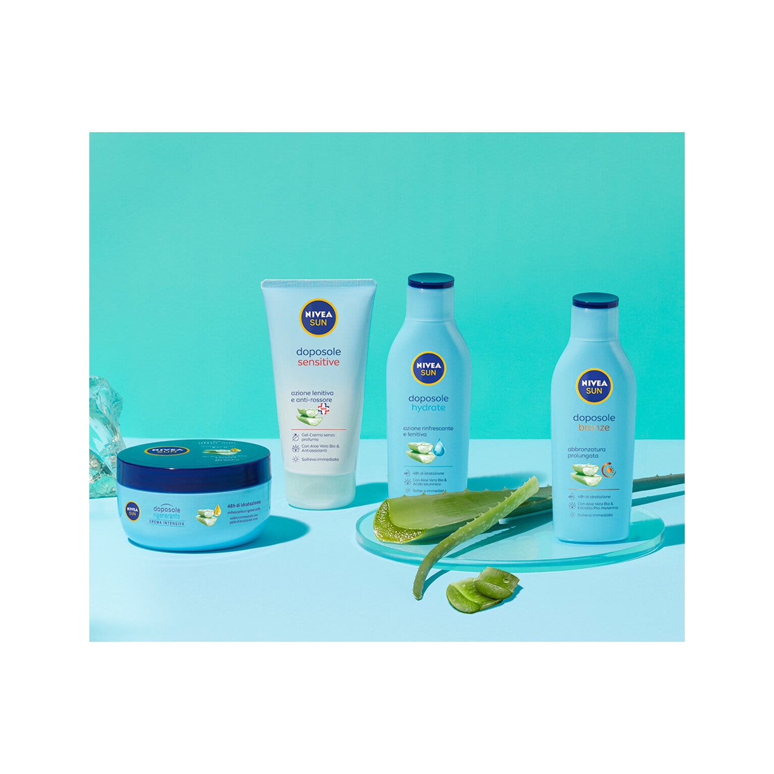 Nivea Sun Gel Crème Après-Soleil Sensitive Après-Soleil pour Peaux Sensibles Rafraîchissante et Apaisante 175 ml