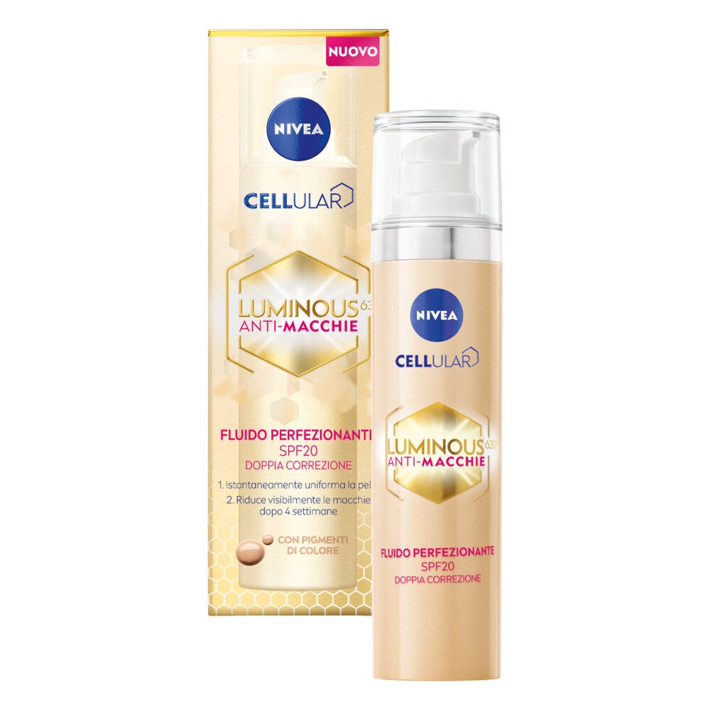 Nivea Cellular Luminous630 Anti-macchie Fluido Perfezionante Crema Viso Colorata Spf20 40ml