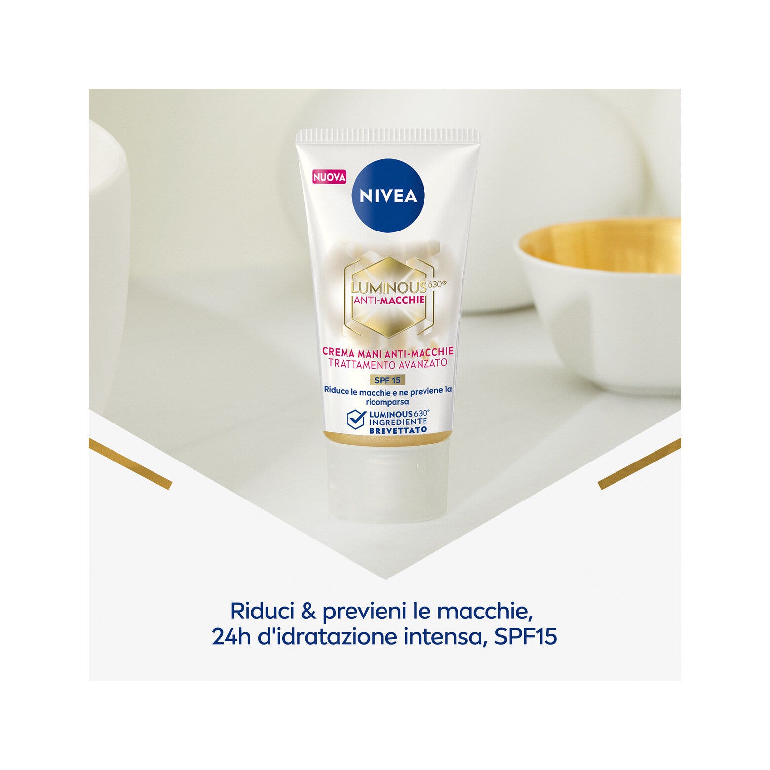 Nivea Cellular Luminous630 Crème pour les mains anti-taches, soin anti-âge avancé SPF15 50 ml