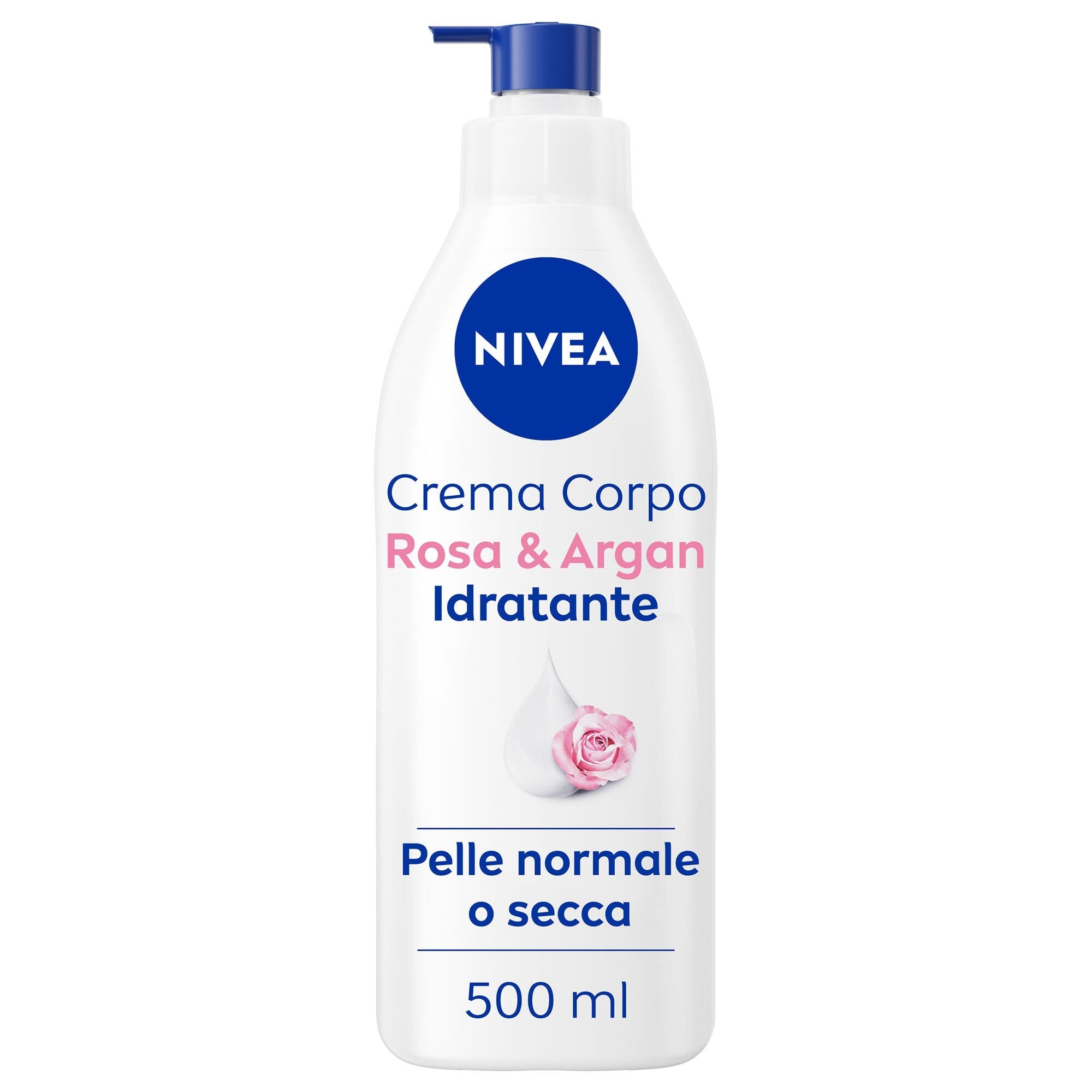 Nivea Crème Corps Hydratante Rose & Argan Hydratante 72h Parfumée à la Rose 500 ml