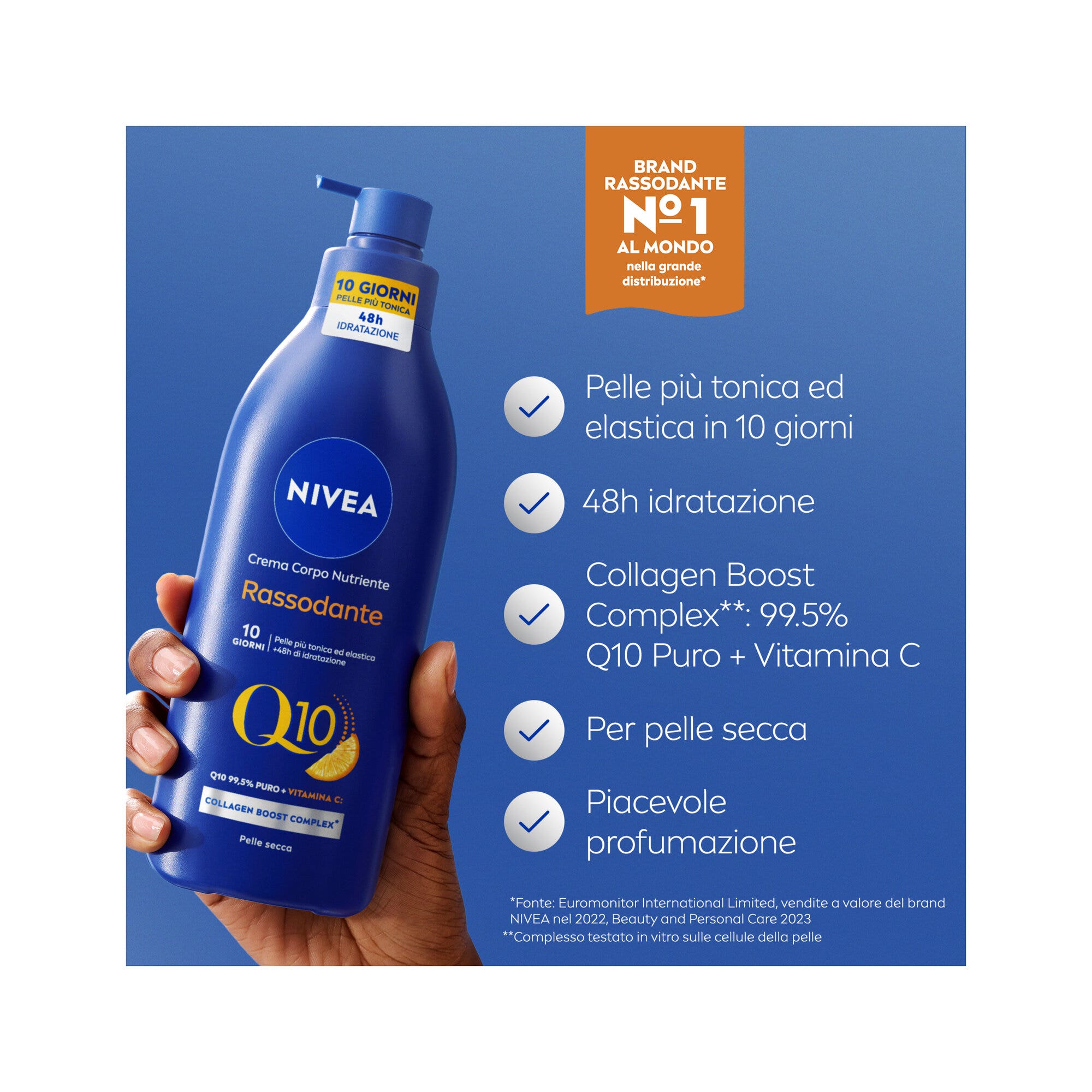 Nivea Q10 Crème Corps Nourrissante et Raffermissante - Crème Corps Raffermissante et Hydratante pour Peaux Sèches 400 ml
