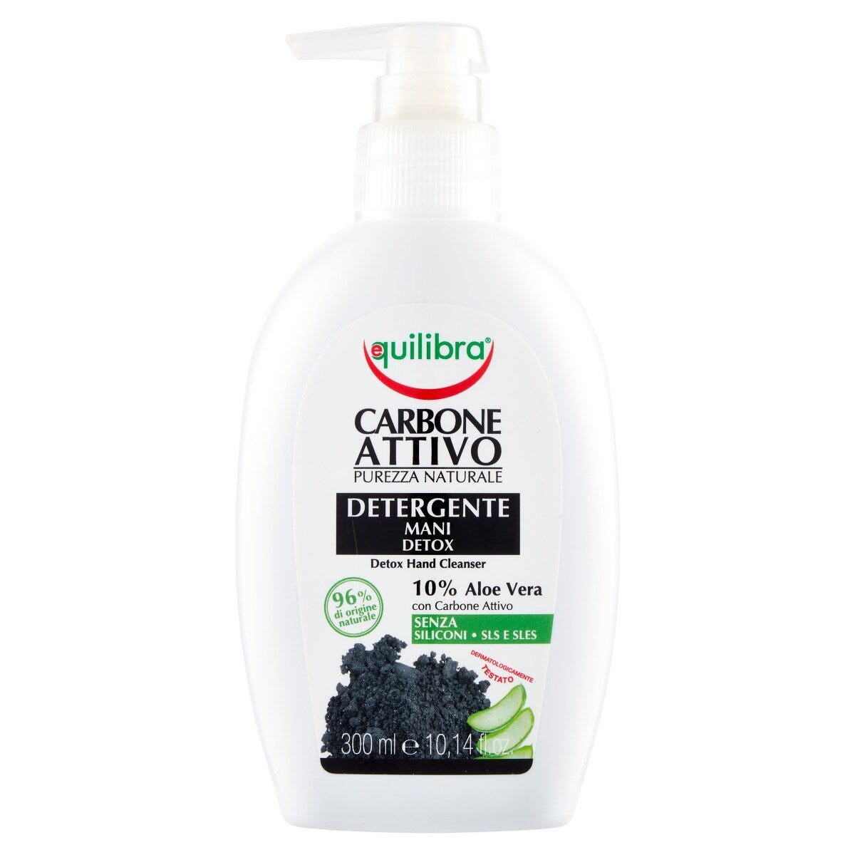 Equilibra Charbon Actif Nettoyant Mains Détox 300 ml