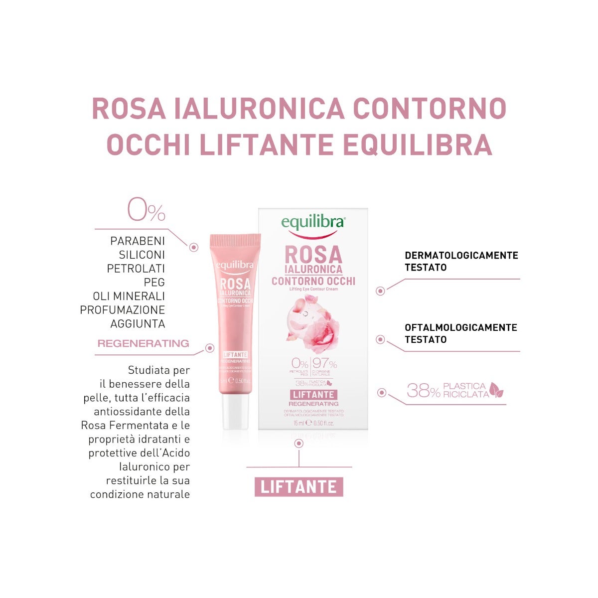 Equilibra Rosa Ialuronica Contorno Occhi Liftante 15ml