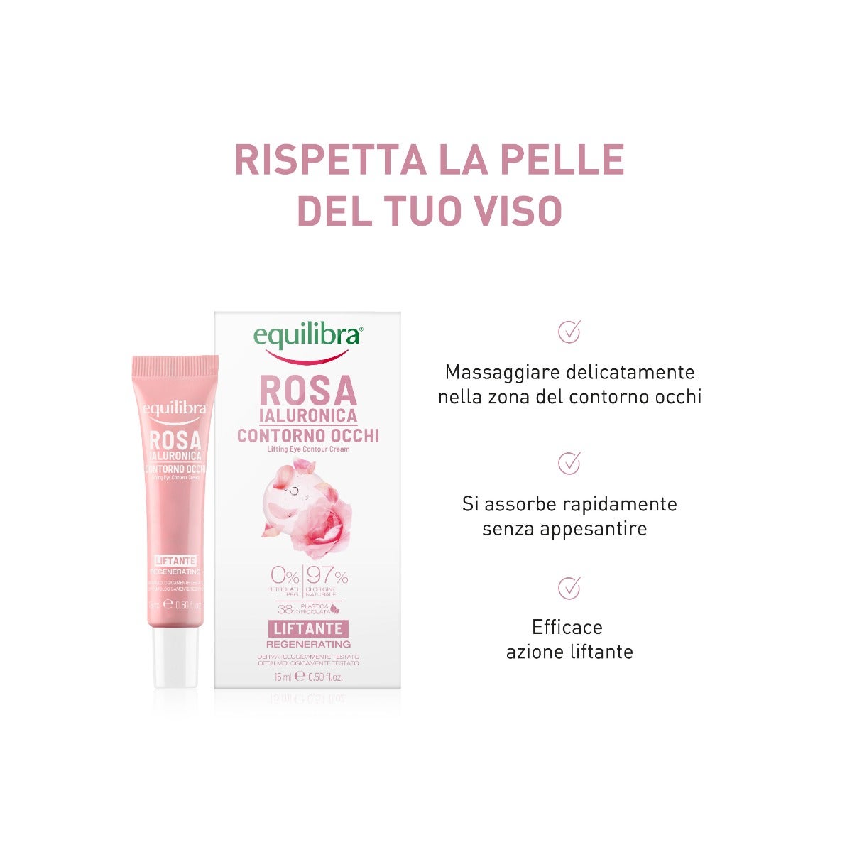 Equilibra Rosa Ialuronica Contorno Occhi Liftante 15ml