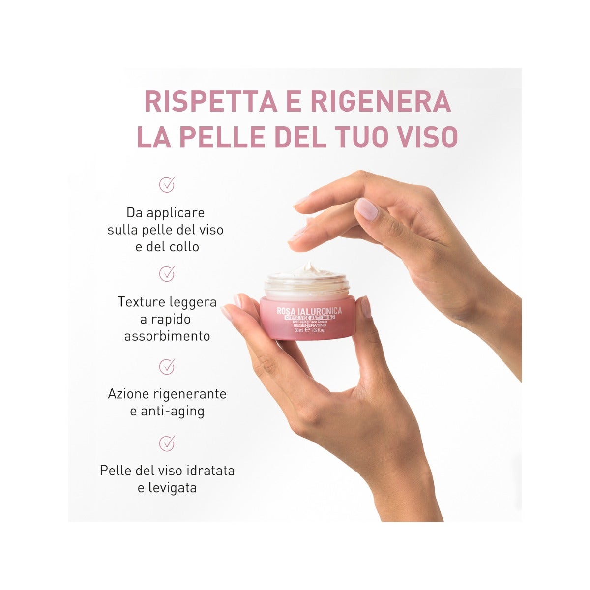 Equilibra Rosa Ialuronica Crema Viso Anti-aging 50ml